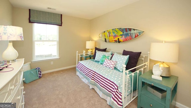 view of carpeted bedroom