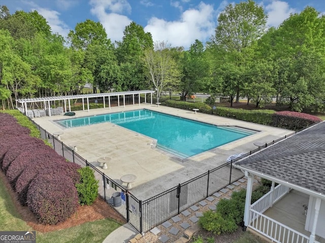 view of pool with a patio