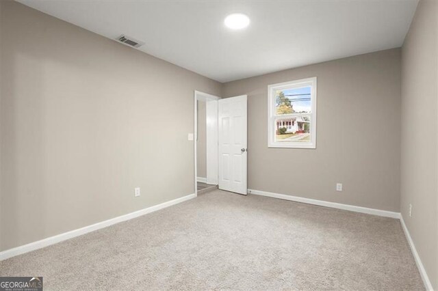 view of carpeted empty room