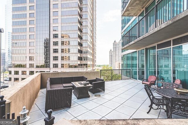 view of patio / terrace with an outdoor hangout area