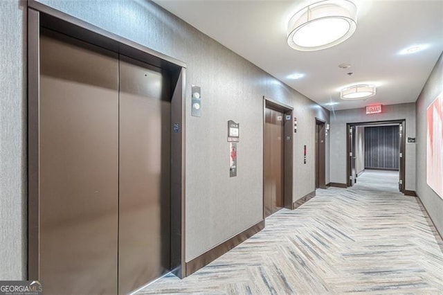 corridor with elevator