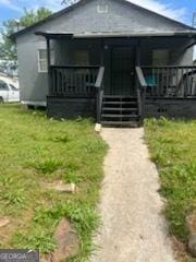 bungalow-style home with covered porch