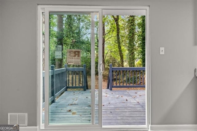 view of doorway to outside