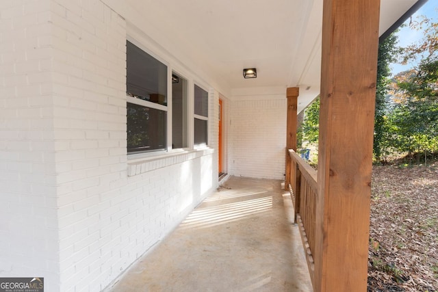 exterior space featuring covered porch