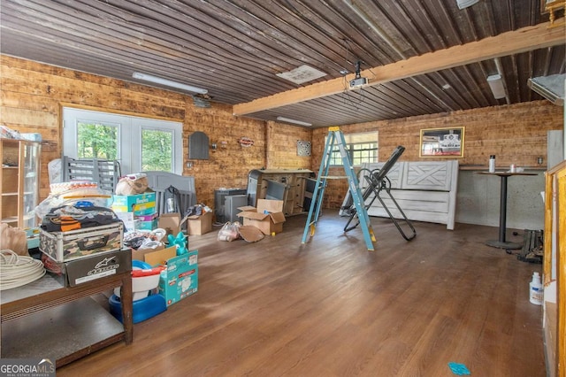 miscellaneous room featuring wood finished floors