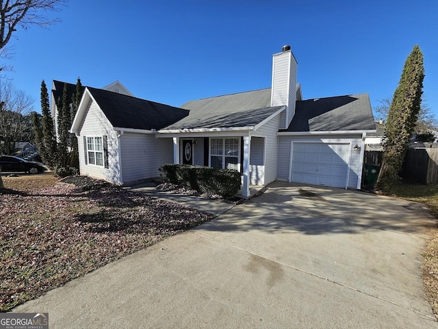 ranch-style house with a garage