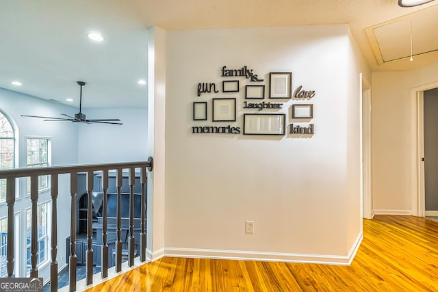 hallway featuring light hardwood / wood-style floors