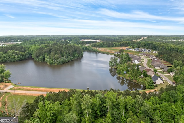 553 Lago Ct, Lagrange, GA 30241 - drone / aerial view with a water view and a view of trees