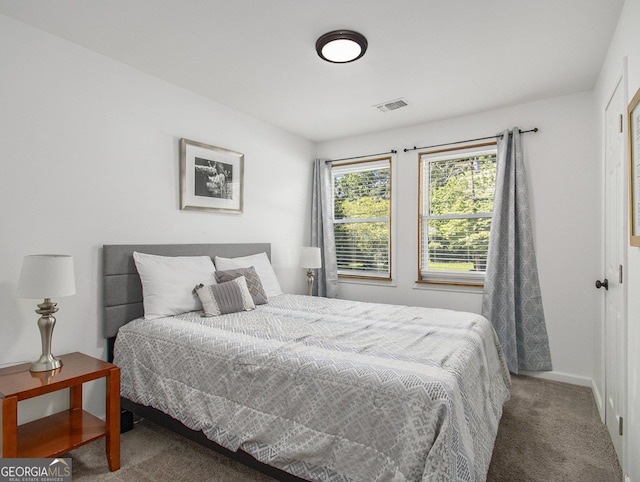 view of carpeted bedroom