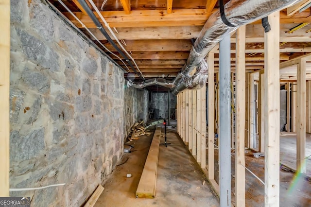 view of basement