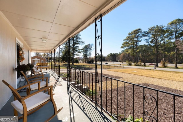 balcony with covered porch