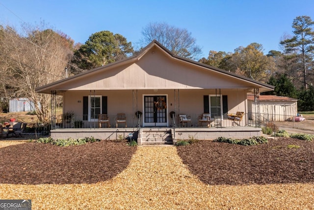 view of front of house with covered porch