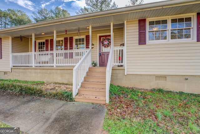 view of front of house with covered porch