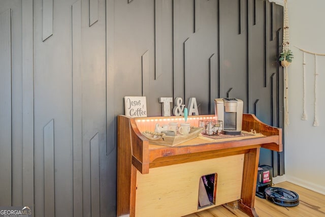 bathroom featuring hardwood / wood-style floors