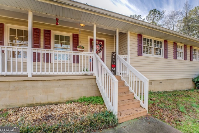 view of front of home featuring a porch