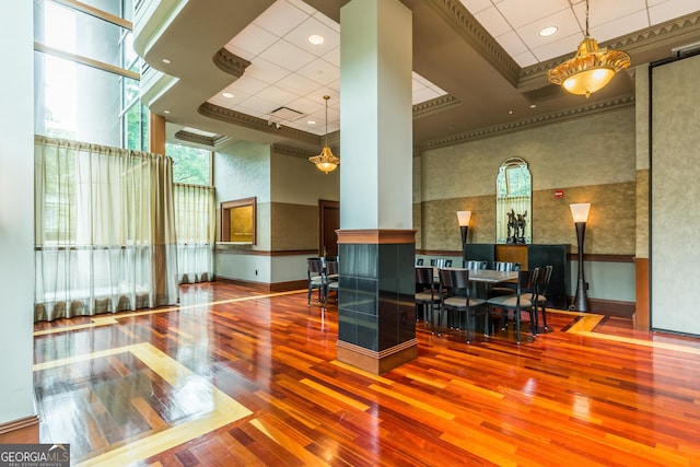 750 Park Ave NE Unit 8E, Atlanta, GA 30326 - building lobby featuring a towering ceiling and crown molding