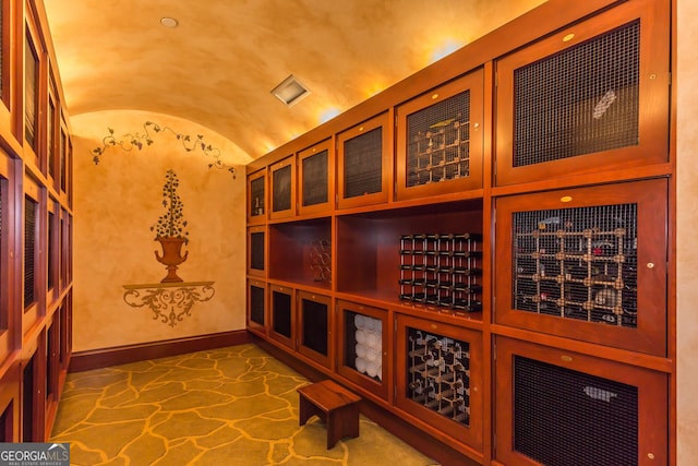 750 Park Ave NE Unit 8E, Atlanta, GA 30326 - wine cellar with lofted ceiling and baseboards