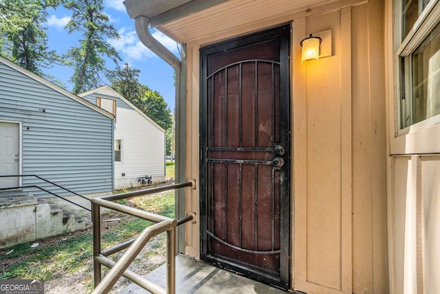 view of doorway to property