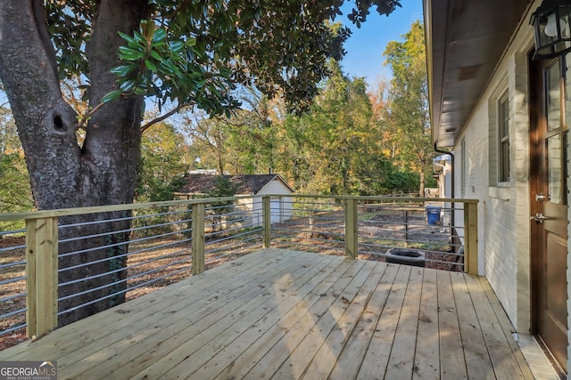 view of wooden deck