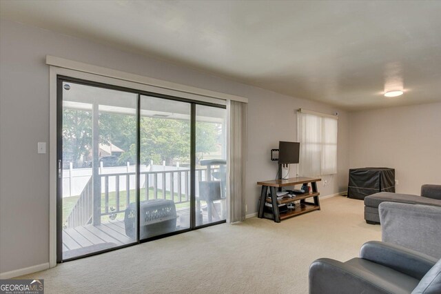 view of carpeted living room