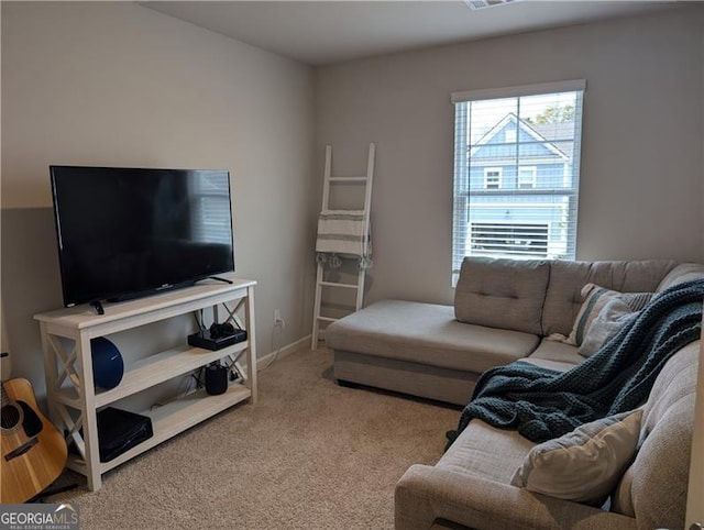 view of carpeted living room