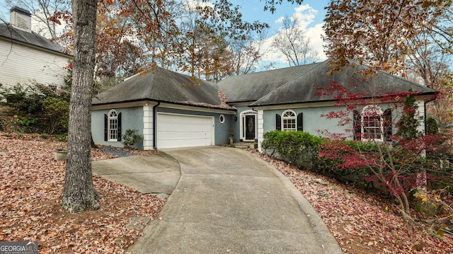 view of front of home featuring a garage