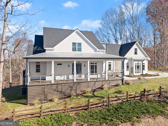 view of front of home with a porch