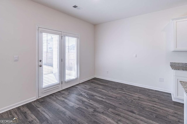 interior space featuring dark hardwood / wood-style floors