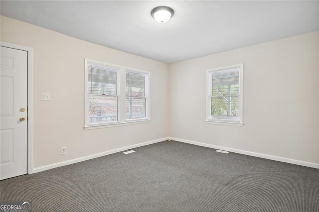 view of carpeted empty room