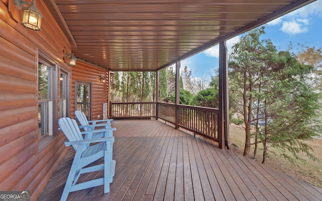 view of wooden terrace