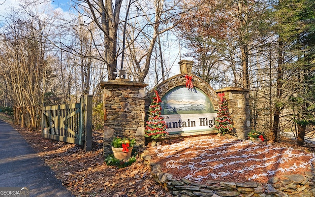 view of community sign