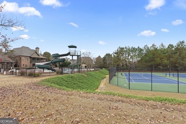 view of tennis court