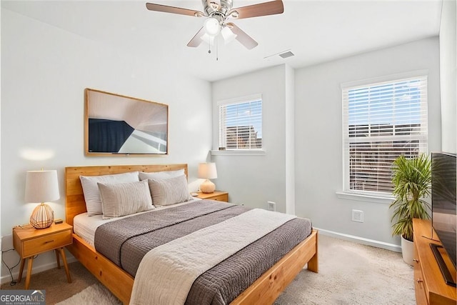 4192 Integrity Way, Powder Springs, GA 30127 - bedroom with baseboards, carpet, and a ceiling fan