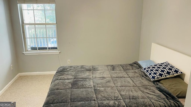 bedroom featuring multiple windows and carpet floors