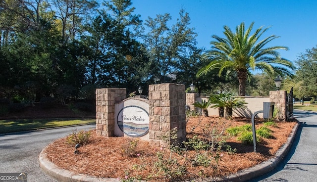 view of community sign