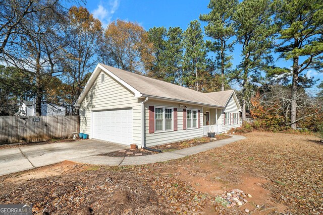 view of home's exterior featuring a garage