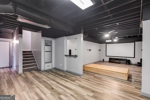 interior space featuring wood-type flooring