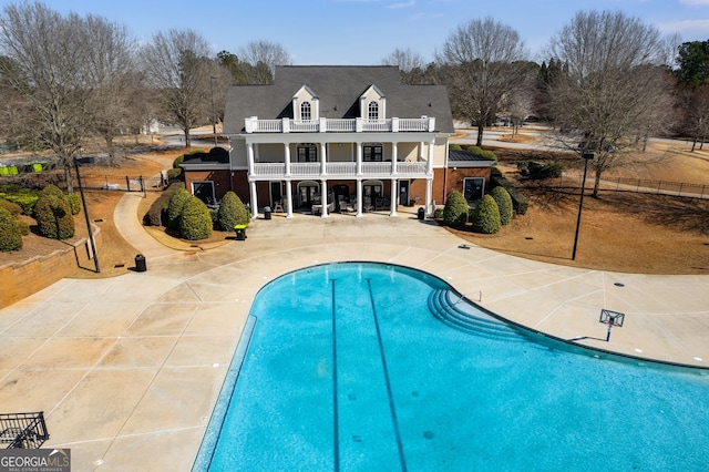 view of pool with a patio area