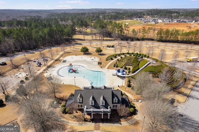 birds eye view of property