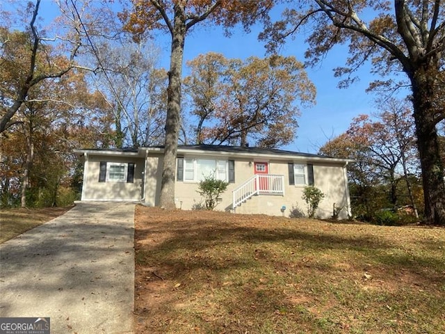 view of ranch-style home