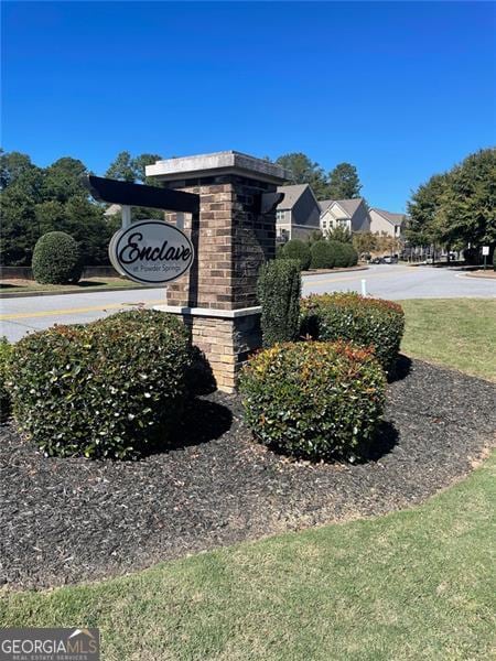 view of community sign