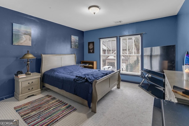 view of carpeted bedroom