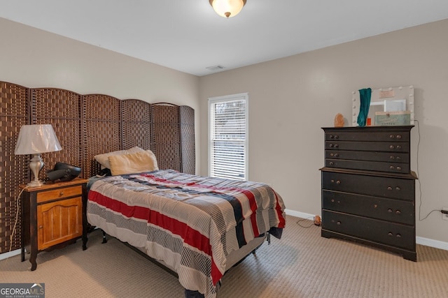 view of carpeted bedroom