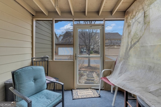 view of sunroom / solarium