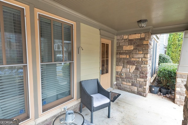 view of patio / terrace with a porch