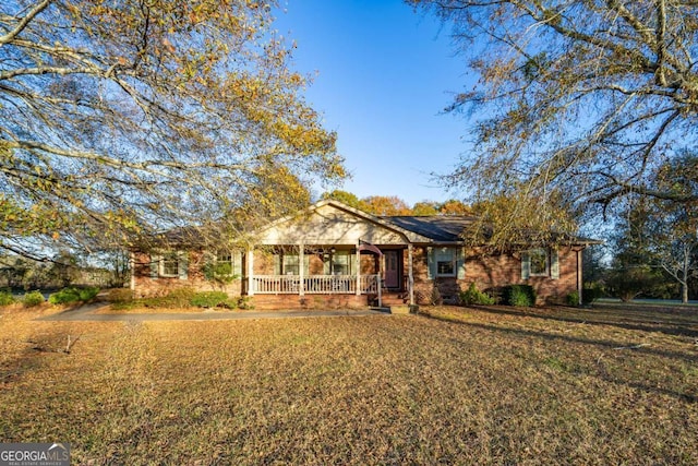 view of front of property with covered porch