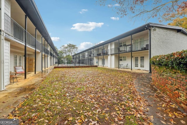 exterior space featuring french doors