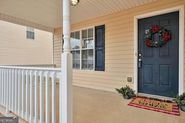 view of doorway to property