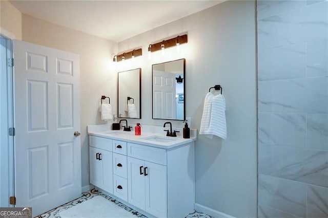 bathroom with vanity