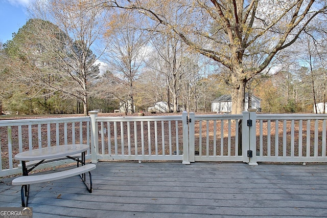 view of wooden terrace